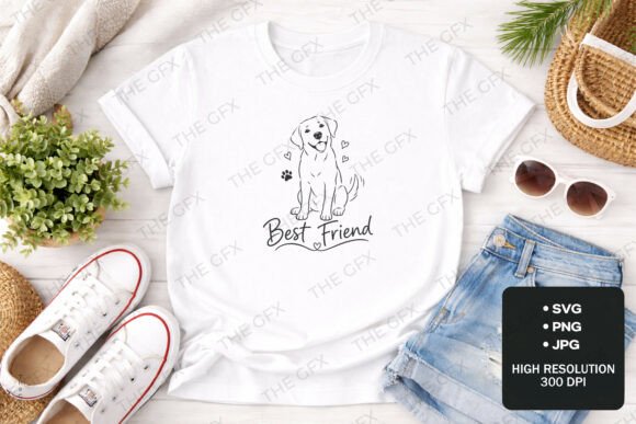 Best Friend Dog T-Shirt Design