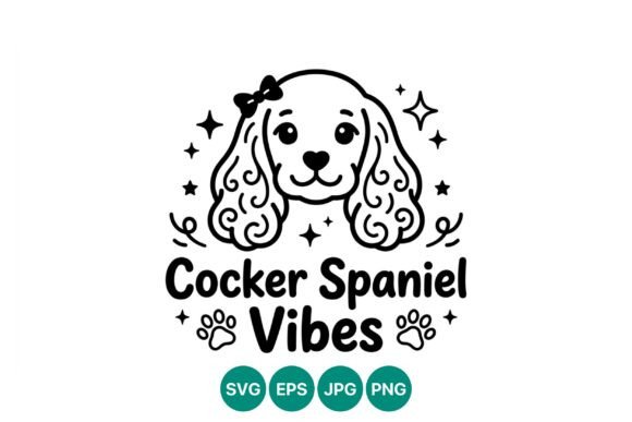 Cocker Spaniel Vibes Cute Dog Vector