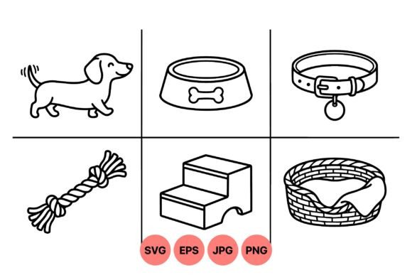 Cute Cartoon Dog Accessories Set