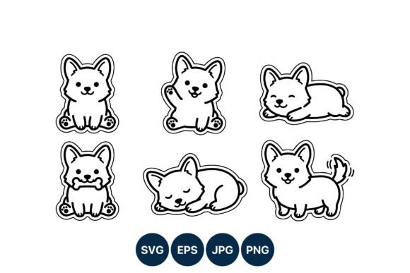 Cute Corgi Dog Vector Art