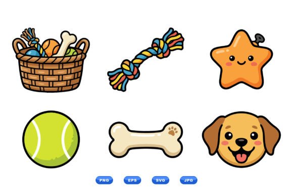 Cute Dog Toy Clipart Collection