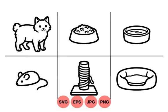 Cute Pet Supplies Svg Icons