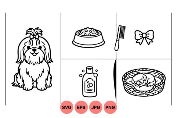 Cute Puppy Care SVG Clipart