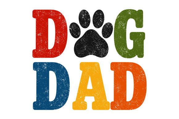 Dog Dad Paw Print T Shirt Design