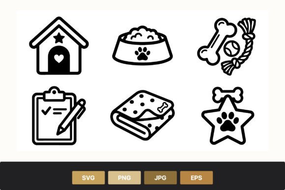 Dog House Bowl Toys Checklist Blanket