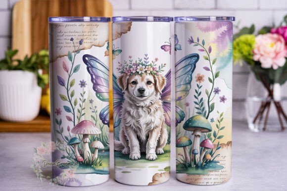 Enchanted Fairy Dog 20oz Tumbler Wrap