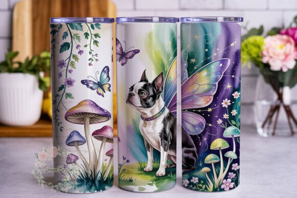 Fairy Dog Mushroom Forest 20oz Wrap