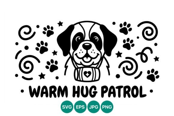 Smiling Dog Warm Hug Patrol Vector